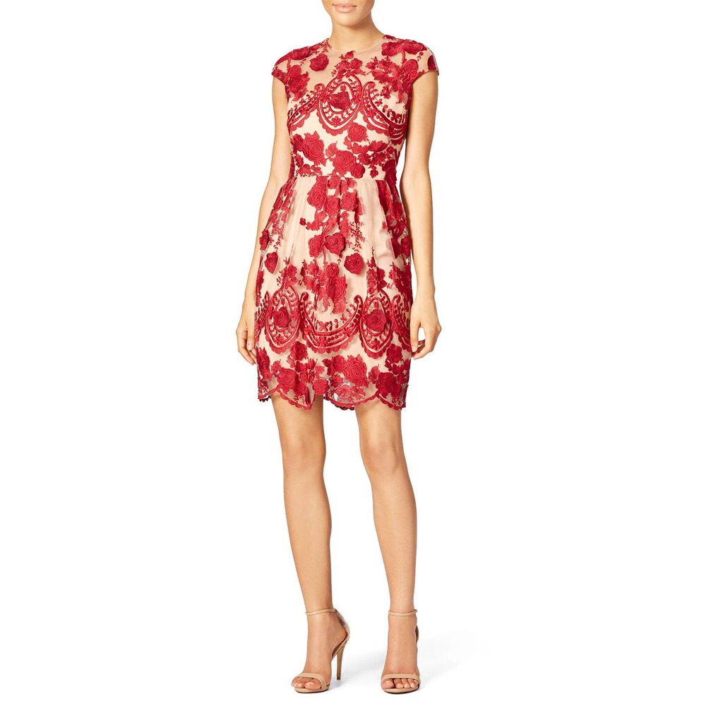 Marchesa Notte Mena Dress Red Size 6